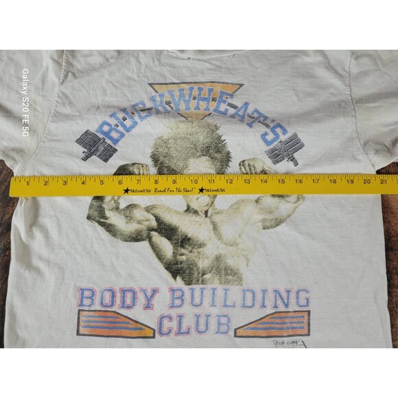 Vintage 80s Buckwheat Bodybuilding Parody Tee Size Large See Measurements - Picture 3 of 11